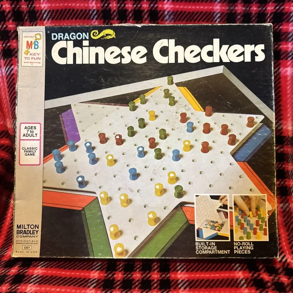 Vintage 1973 Dragon Chinese Checkers - Milton Bradley 4301